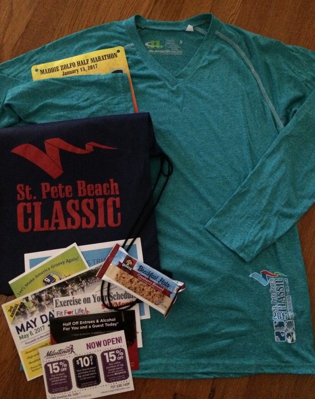 Swag Bag for the SPB Classic Half Marathon racers.