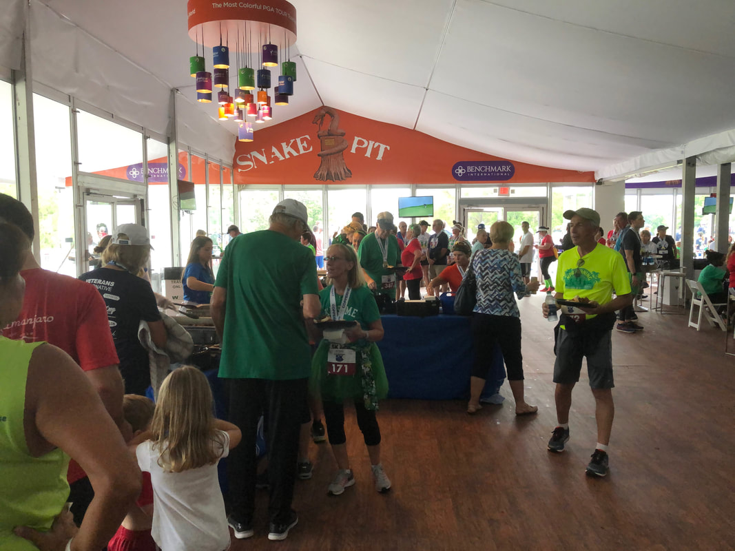Hospitality tent party after the Copperhead 5K.