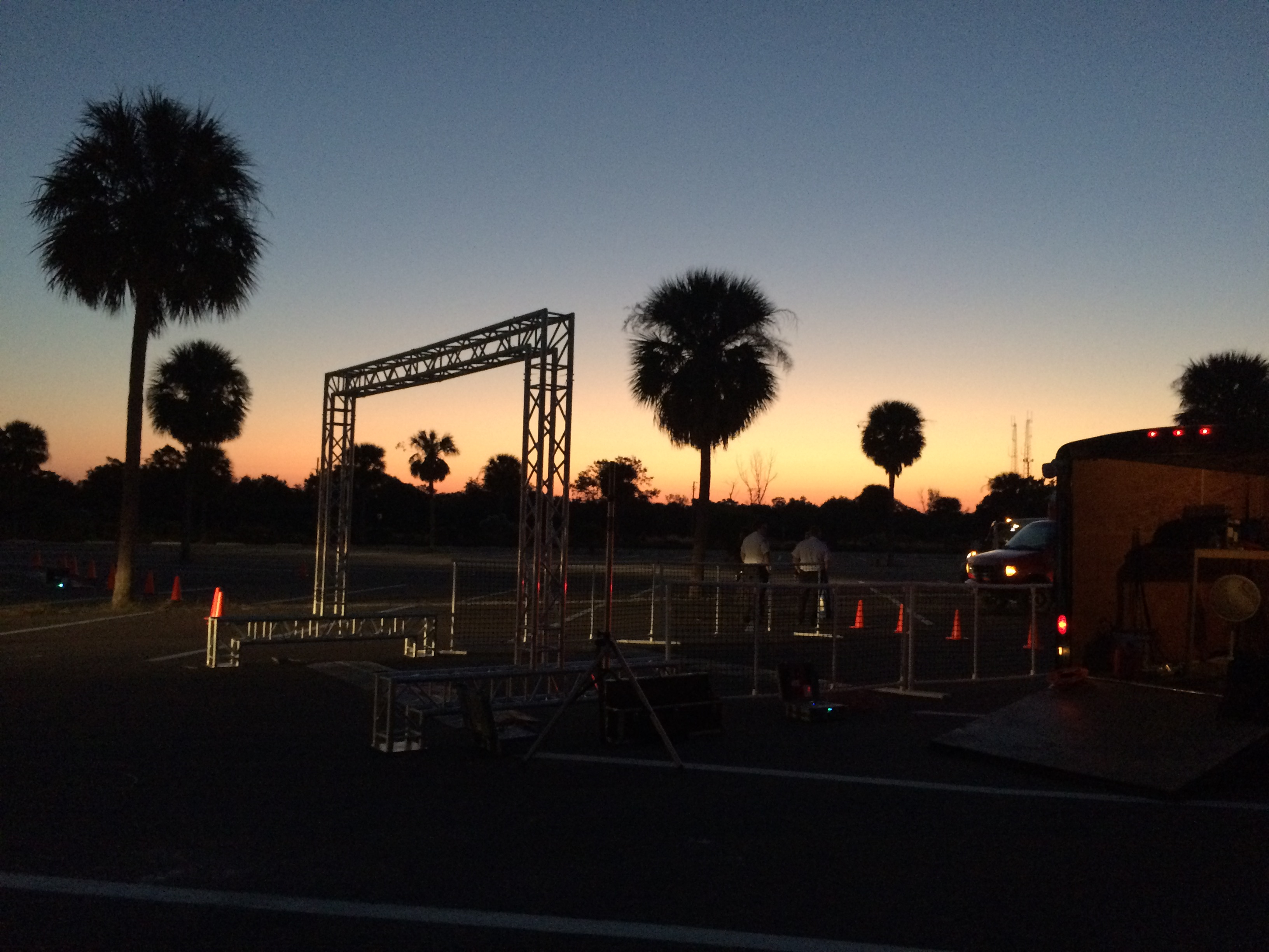 The Start/Finish Line is constructed before the race.