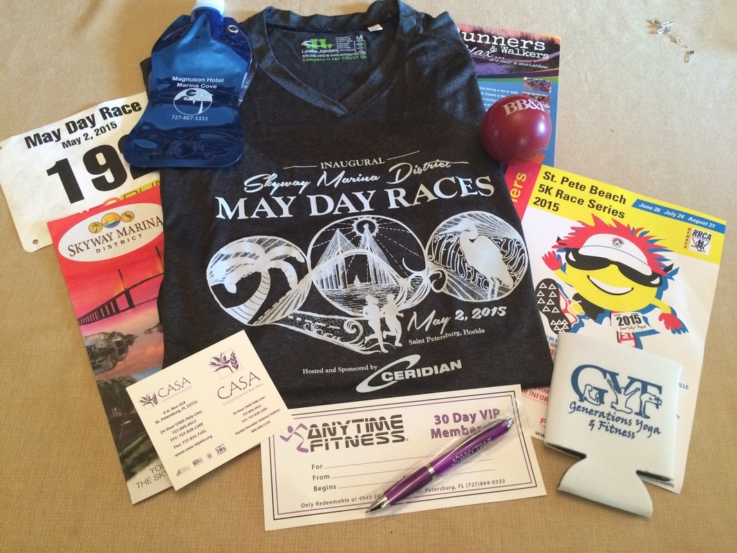 Goodie bag for 2015 May Day 10K Runners.