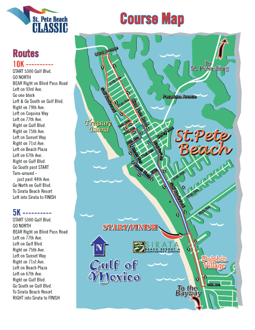 St Pete Beach Classic Race Course Map