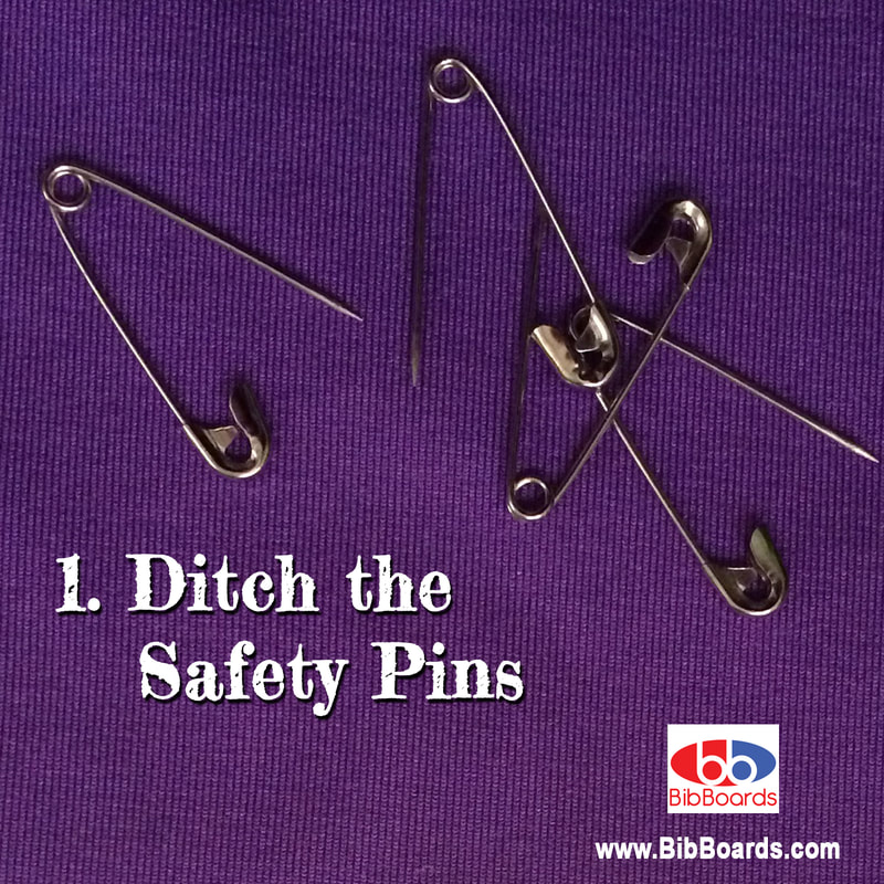 Ditch the safety pins and use BibBoards to attach your race bib